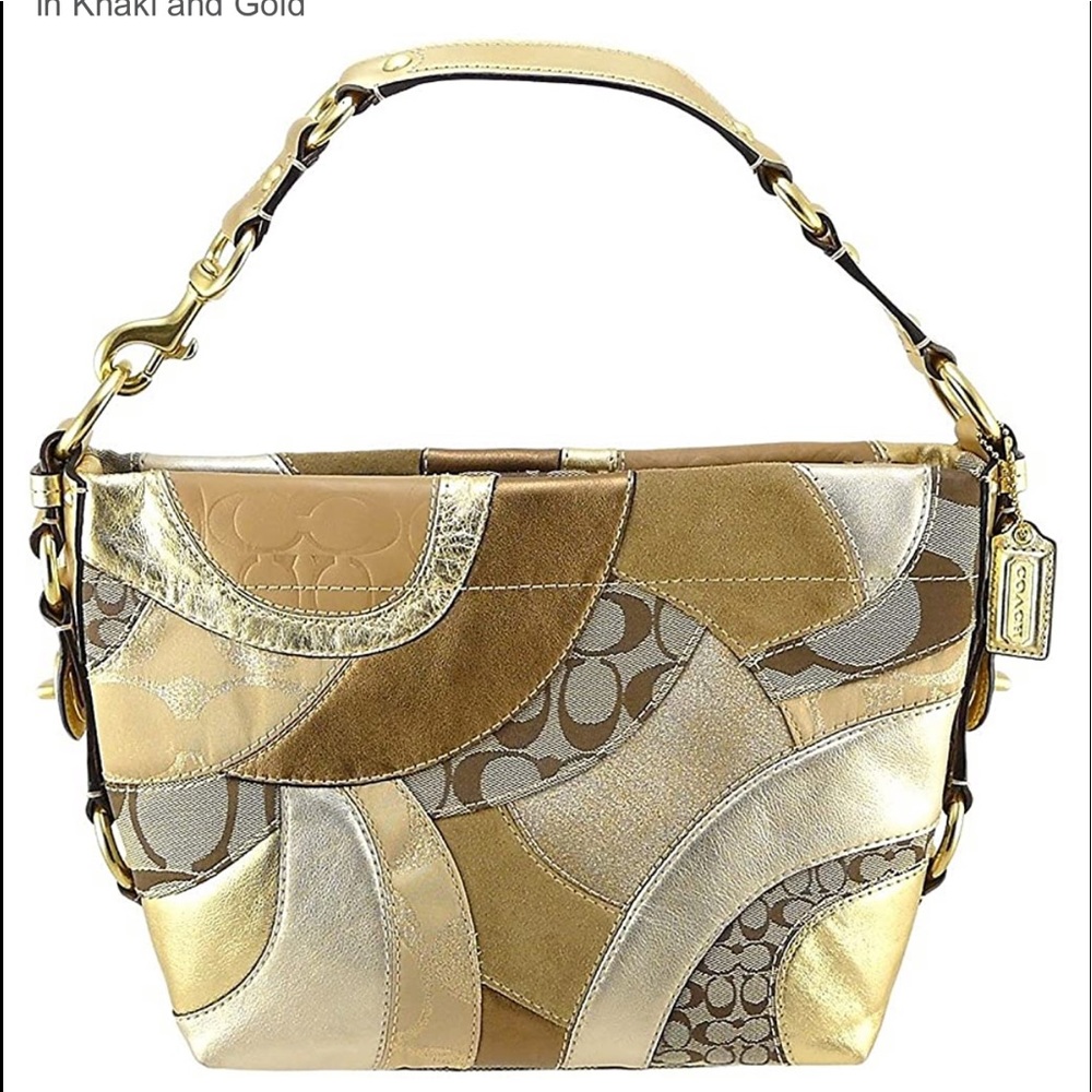Coach Carley Mosaic Patchwork leather bag.
